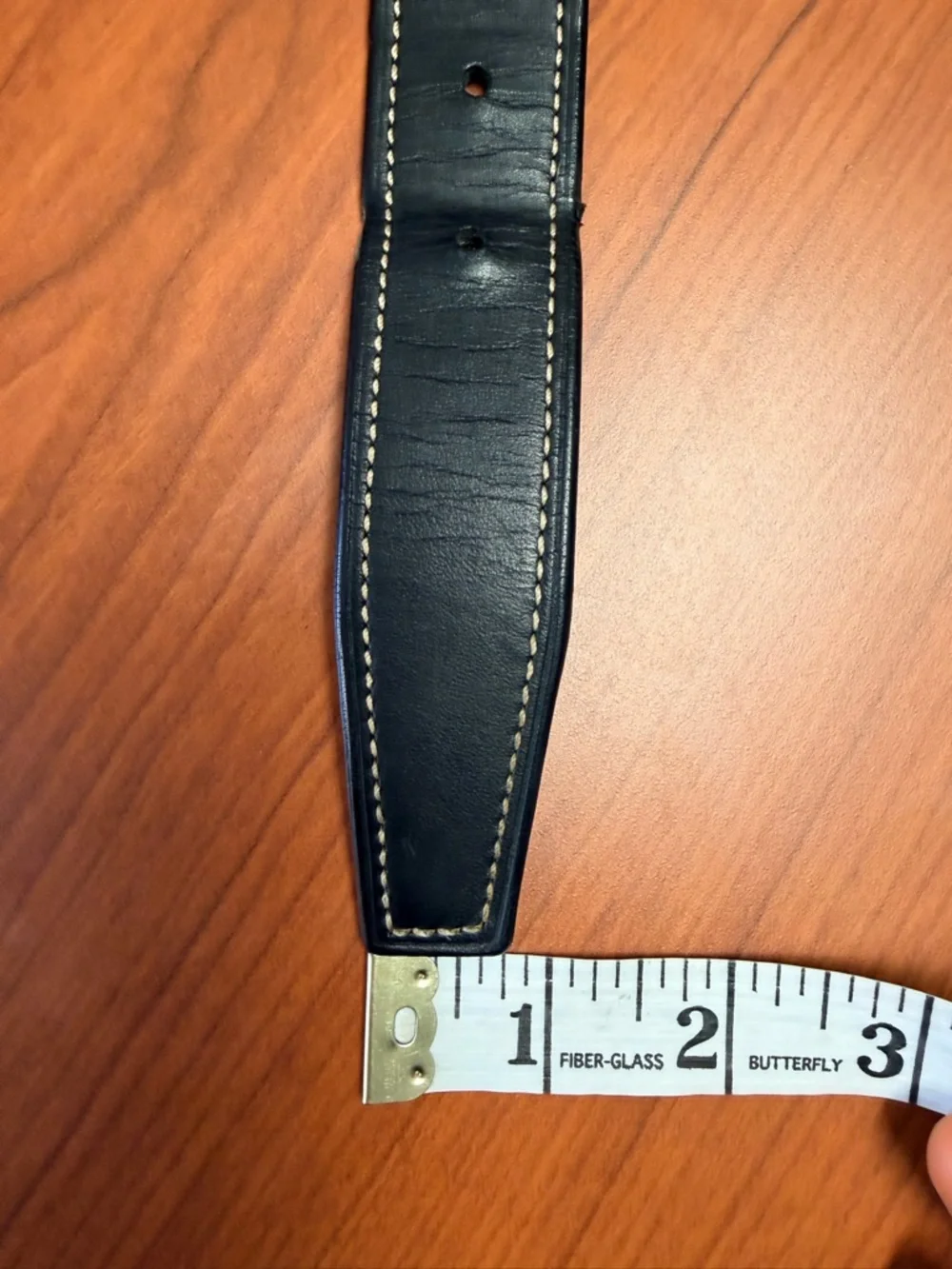 Coach Black Leather Belt Contrast Stitch Silver Buckle 32/80cm Made in India
